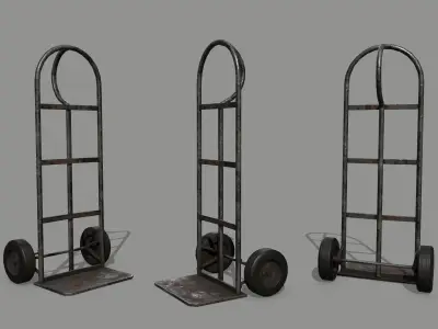 Trolley hand truck - hand truck Low-poly 3D model