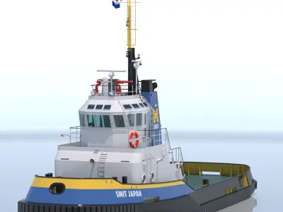 Harbour Tug Smit Japan 3D model