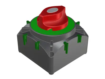 Marine Battery Both Switch 3D model