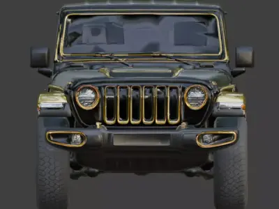 Luxury Gold and Black Off-Road Jeep 3D Model V02 Low-poly 3D model