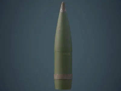 Artillery Projectile 1B Low-poly 3D model