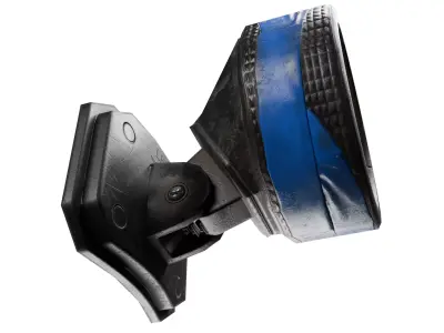 Post apocalyptic damaged flashlight headlamp Low-poly 3D model