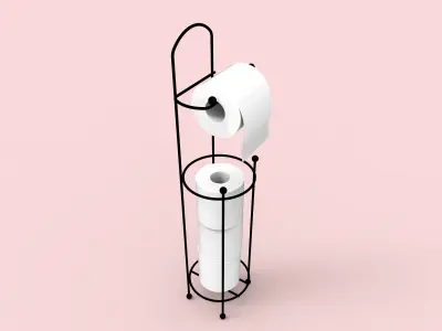 Toilet Paper Holder Stand 3D model