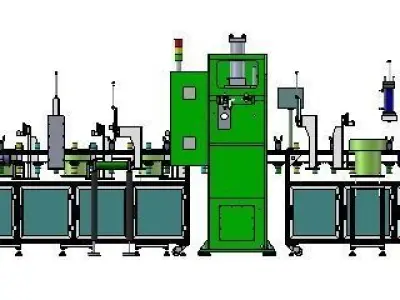 Universal joint production line 3D model