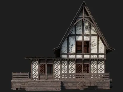 Old Medieval Building 4K Textures GameReady 119 Low-poly 3D model