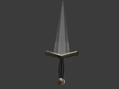 Cinqueda Italian Short Sword 3D Model Low-poly 3D model