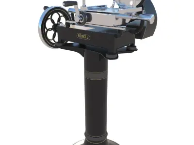Berkel Food Ham Slicer Volano with Black Pedestal 3D model