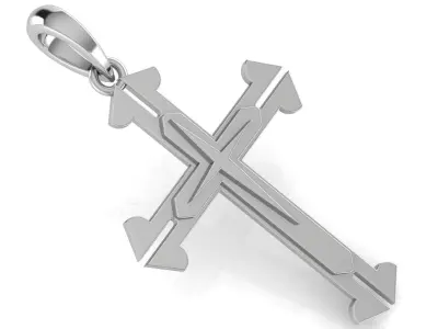 CROSS PENDANT CR128 3D print model