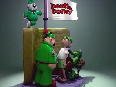 Beetle Bailey 3D print model