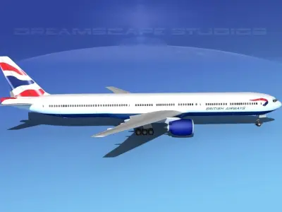 Boeing 777-300 MP British Airways 3D model