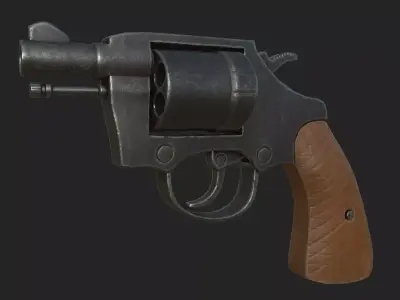 Revolver 2 Free low-poly 3D model