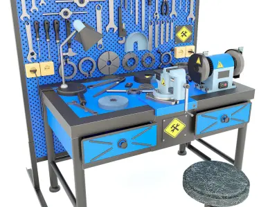 Workbench and garage tools 31 Items - Collection 4 3D model