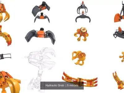 Hydraulic Grab  3D Model Pack
