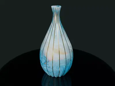 marble texture   vase Low-poly 3D model