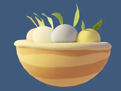 Snow Rabbit Group Hug  3D model