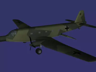 Junkers Ju 252 Low-poly 3D model