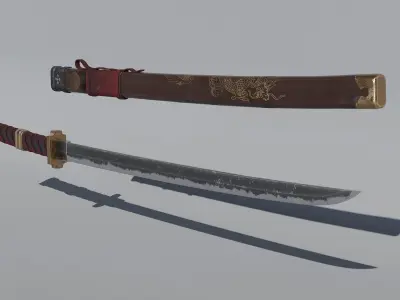Tang Sword PBR Realistic Weapon Melee Weapon Next Generation 3D model