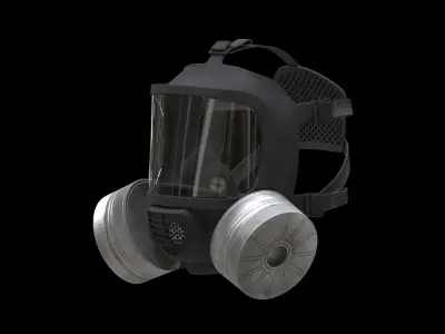 Safety Gas Mask Low Poly Low-poly 3D model