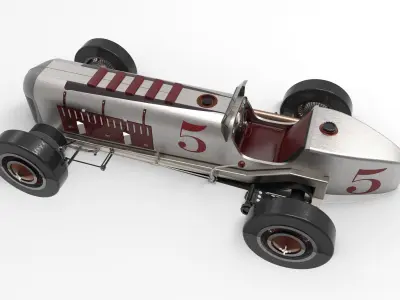 Old Racing Car Free 3D model