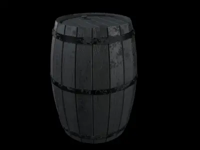 medieval Barrel Low-poly 3D model purchase