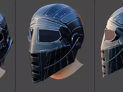Cyber Aria Helmet   CAH 3D model