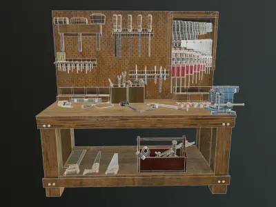 Workshop Tools and Toolboxes Combi Pack - Low Poly - PBR - Low-poly 3D model