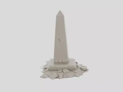 Stone Obelisk Ruin for 3D print 3D model