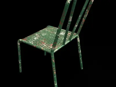Old Metal Chair 3D model