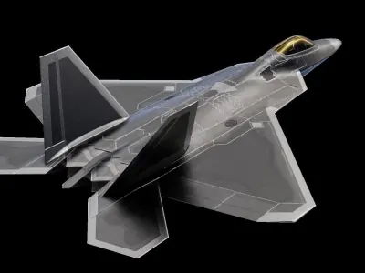 Lockheed Martin F-22 Raptor Low-poly 3D model