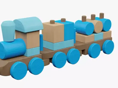 Kids Toys - Train 3D model