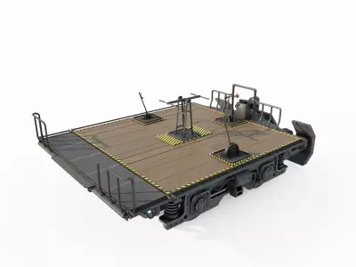 Old style rail human transport vehicle 3D model