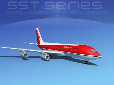 Boeing 707-320 SS Avianca 3D model