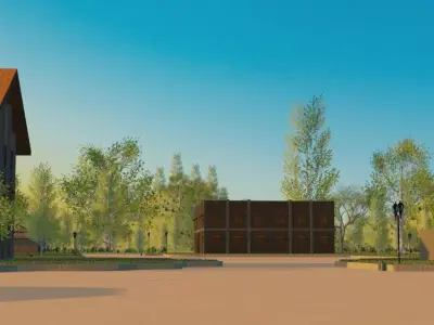 Abandoned Village Aerial View 3D model