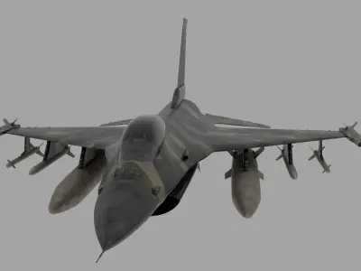 F-16 Jet Low-poly 3D model purchase