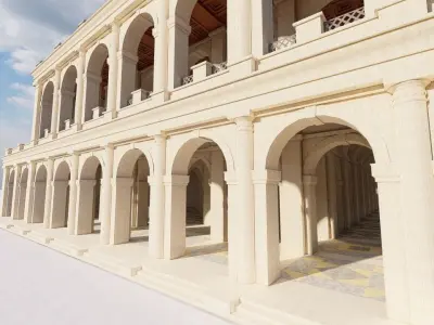Commercial building-building classic 3D model order