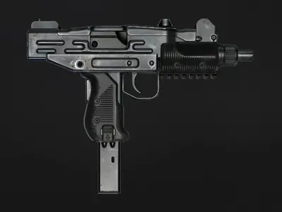 Mini Uzi - Game Ready PBR Asset Low-poly 3D model