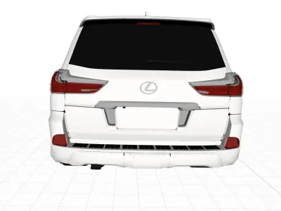 White SUV Free 3D model