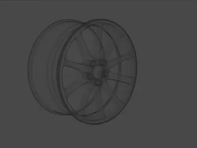 chrome sports wheel Free 3D model