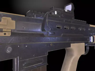 SA80 Rifle Low-poly 3D model