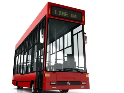 Bus cartoon style 3D model 3D model