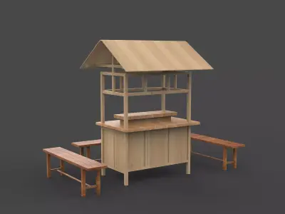 Food Carts 03 3D model