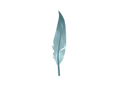 Feathers v1 002 Low-poly 3D model