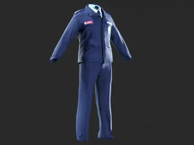 NSW Police Uniform New South Wales police outfit Low-poly 3D model