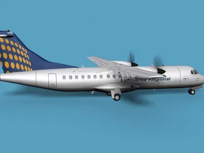 ATR  ATR-42-500 Bare Metal 3D model
