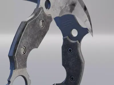 Karambit Knife Low-poly 3D model shop