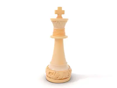 Ivory Chess King model pack Low-poly 3D model