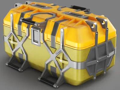 Detailed Sci Fi Container 3D model