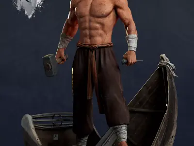 Realistic Character Male Asia YetKieu Vietnamese Low-poly 3D model