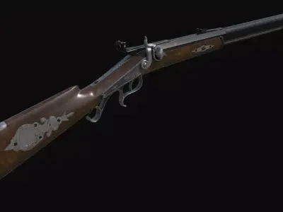Antique Rifle - PBR 3D model