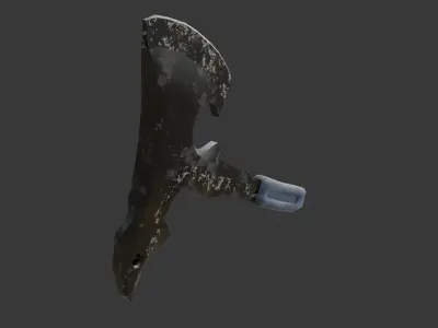 Fantasy Battle Axe - Optimized and UV Unwrapped 3D Model FREE Free low-poly 3D model
